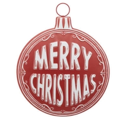 Χριστουγεννιάτικη Μπάλα Μεταλλική Merry Xmas 07.191530 50cm Red