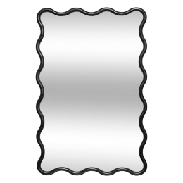 Καθρέπτης Τοίχου Wavy 07.206452 89x59cm Black Πολυπροπυλένιο