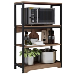 Ραφιέρα Daan 072-000044 60x30x100cm Walnut-Black