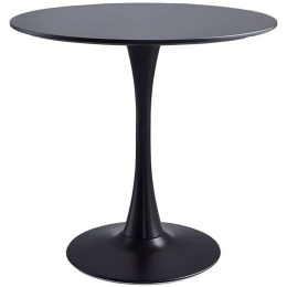Τραπέζι Elijah 072-000084 Φ60x74cm Black Mdf,Μέταλλο
