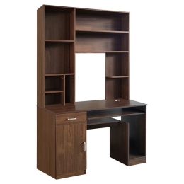Γραφείο Με Βιβλιοθήκη Novelty 072-000088 120x55x182cm Walnut