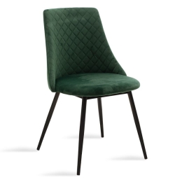 Καρέκλα Giselle 096-000020 52x51x81 Dark Green-Black Μέταλλο,Ύφασμα