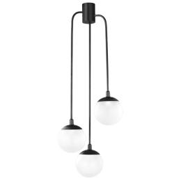Φωτιστικό Οροφής Κρεμαστό 01104-07 3xE14 40x110cm Black Luma