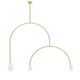 Φωτιστικό Οροφής Κρεμαστό 01120-07 3xG9 LED 120x120cm Gold Luma