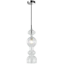 Φωτιστικό Οροφής Κρεμαστό 01151 E14 16x55cm Clear Luma