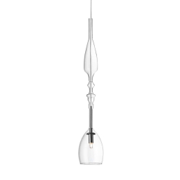 Φωτιστικό Οροφής Κρεμαστό 01158 G9 10x62cm Transparent Luma