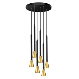 Φωτιστικό Οροφής Κρεμαστό 01164-13 GU10 D40cm Black-Gold Luma