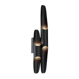 Φωτιστικό Τοίχου 01176 7W 3000K LED 10x40cm Black Luma