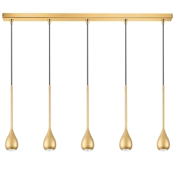 Φωτιστικό Οροφής - Ράγα 01179-12BR GU10 LED 100cm Gold Luma