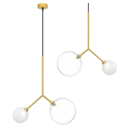 Φωτιστικό Οροφής Κρεμαστό 01253 2xG9 45x45cm Gold Luma