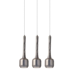 Φωτιστικό Οροφής - Ράγα 01291-07BR 3xG9 70cm Smoke Luma