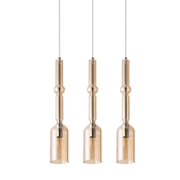 Φωτιστικό Οροφής - Ράγα 01292-07BR E14 LED 70cm Amber Luma