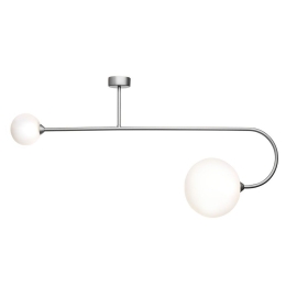 Φωτιστικό Οροφής - Πλαφονιέρα 01347 2xG9 100x50cm Silver Luma