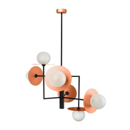 Φωτιστικό Οροφής Κρεμαστό 01350 6xG9 90x100cm Copper Luma