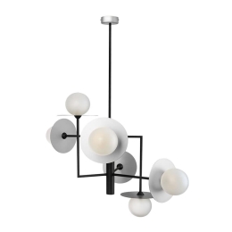 Φωτιστικό Οροφής Κρεμαστό 01350 6xG9 90x100cm Silver Luma