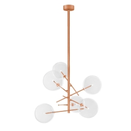 Φωτιστικό Οροφής Κρεμαστό 01360 6xG4 60x70cm Copper Luma