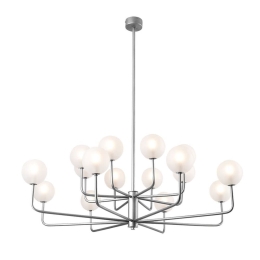 Φωτιστικό Οροφής Κρεμαστό 01366 16xG9 90x80cm Silver Luma