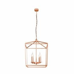Φωτιστικό Οροφής Κρεμαστό 01367 4xE14 40x50cm Copper Luma