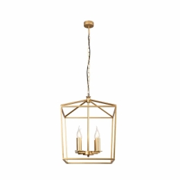 Φωτιστικό Οροφής Κρεμαστό 01367 4xE14 40x50cm Gold Luma