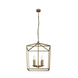Φωτιστικό Οροφής Κρεμαστό 01367 4xE14 40x50cm Oxidized Gold Luma