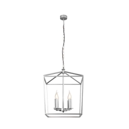 Φωτιστικό Οροφής Κρεμαστό 01367 4xE14 40x50cm Silver Luma