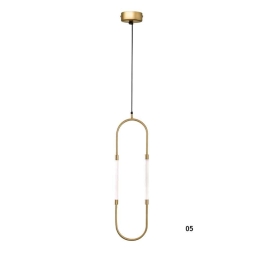 Φωτιστικό Οροφής Κρεμαστό 100-01369-05 8W LED 3000K 640Lm 20x77cm Gold Luma