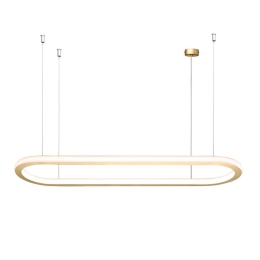 Φωτιστικό Οροφής Κρεμαστό 01370 80W LED 3000K 6400Lm 90x25x2,5cm Gold Luma