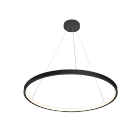Φωτιστικό Οροφής Κρεμαστό 01377-04 D60cm 23W LED 3000K 1850Lm Black Luma