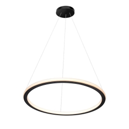 Φωτιστικό Οροφής Κρεμαστό 01381-04 46W LED 3000K 3680Lm D60cm Black Luma