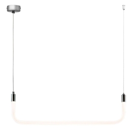 Φωτιστικό Οροφής - Ράγα 01382-04 8W LED 3000K 650Lm 62x13cm Silver Luma