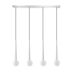 Φωτιστικό Οροφής - Ράγα 100-01392-09BR G9 85cm Silver Luma