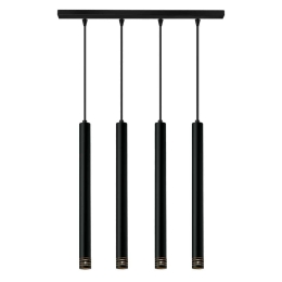 Φωτιστικό Οροφής - Ράγα 09710-09BRS G9 85cm Black Luma