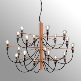Φωτιστικό Οροφής - Πολυέλαιος 01168.30.5 18xE14 LED 50x65cm Copper Luma