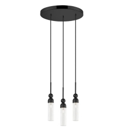 Φωτιστικό Οροφής Κρεμαστό 01480.07 3xG9 D.30cm Black Luma
