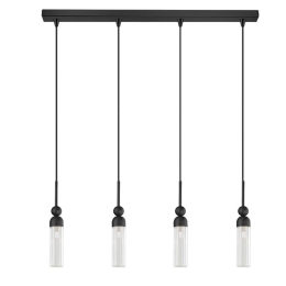 Φωτιστικό Οροφής - Ράγα 01480.09B 4xG9 85cm Black Luma
