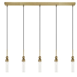 Φωτιστικό Οροφής - Ράγα 01480.12B 5xG9 100cm Oxidized Gold Luma