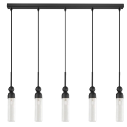 Φωτιστικό Οροφής - Ράγα 01480.12B 5xG9 100cm Black Luma