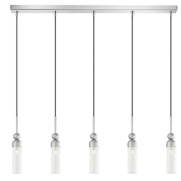 Φωτιστικό Οροφής - Ράγα 01480.12B 5xG9 100cm Silver Luma