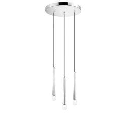 Φωτιστικό Οροφής Κρεμαστό 01487 3xG9 D.30cm Silver Luma