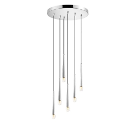 Φωτιστικό Οροφής Κρεμαστό 01487 6xG9 D.40cm Silver Luma
