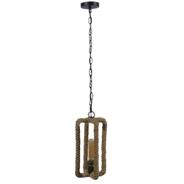Φωτιστικό Οροφής Eldora 10001014 1xΕ27 Φ13x30cm Black-Beige GloboStar