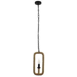 Φωτιστικό Οροφής Lindell 10001110 E14 Φ18x33cm Beige-Black GloboStar