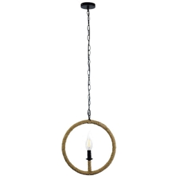 Φωτιστικό Οροφής Hunter 10001111 1xE14 Φ33x33cm Black-Beige GloboStar