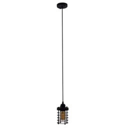 Φωτιστικό Οροφής Darsey 10001145 1xΕ27 Με Πλέγμα Φ10x25cm Black GloboStar
