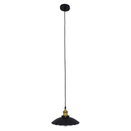 Φωτιστικό Οροφής Bonet 10001166 1xΕ27 Φ25x15cm Black GloboStar