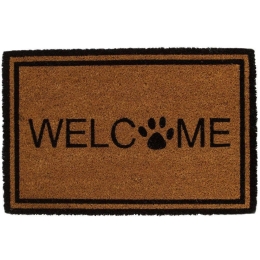 Πατάκι Εισόδου Welcome 100029 38x1,5x58cm Brown-Black 35 X 58