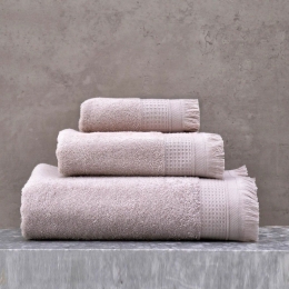 Πετσέτες Tanny Σετ 3τμχ Beige Ρυθμός Σετ Πετσέτες 100% Βαμβάκι
