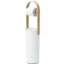 Βάση Χαρτιού Επιδαπέδια Bellwood 1022314-668 18x18x68cm White-Natural Umbra Ξύλο,Πλαστικό