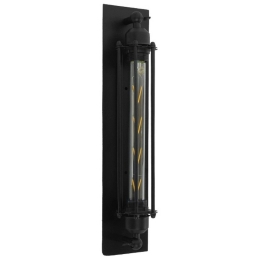 Φωτιστικό Τοίχου-Απλίκα Tubular 01033 Black GloboStar Μέταλλο
