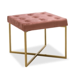 Σκαμπό Luisa 104-000007 40x40x30cm Apple-Gold
